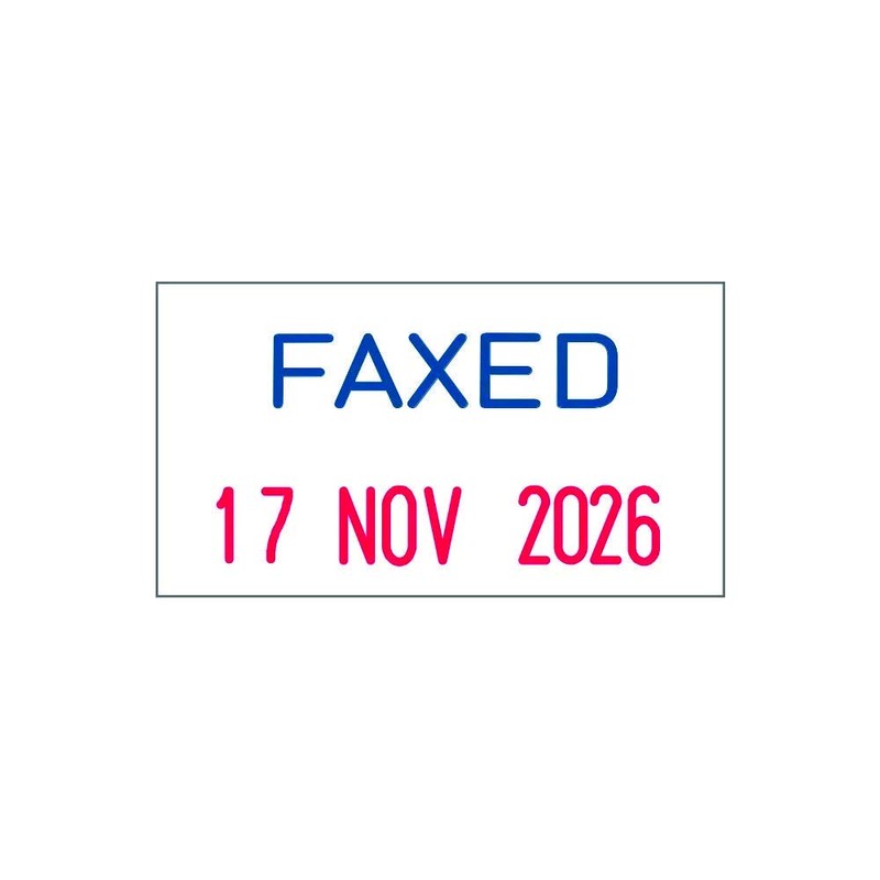 Trodat Printy 4750 Dater Stamp with English Phrase FAXED -