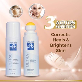 PFB Vanish PFB Vanish Ultra with Chromabright & Shitake Mushroom, Triple Action Dark Spot Remover, Ingrown Hair & Razor Bump Stopper, Roll-On Skin Care Treatment, 93g C New Formula