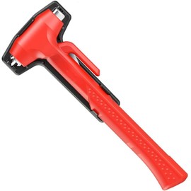 Window Breaker, Car Safety Hammer, Emergency Tool，Car Safety Hammer Life Saving Survival Kit with Heavy Carbon Steel Points and Hardened Sharp Car Window Breaker, Auto Accident Life-Saving Rescue(RED)