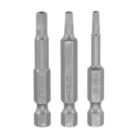 HARFINGTON 3Pcs Square Head Screwdriver Bits SQ1, SQ2, SQ3 Magnetic 1/4 Inch Hex Shank 2" Long for Power Screwdriver Drill Impact Driver