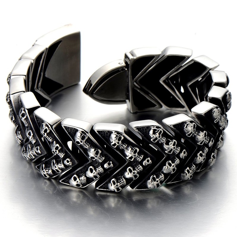 COOLSTEELANDBEYOND Gothic Retro Style Mens Large Stainless Steel Link Chain