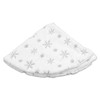 35.4in Christmas Tree Skirt Round Shape Soft Comfortable White Christmas