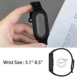 Lamshaw Compatible with Plaud NotePin Bands with Case, Protective Case Strap Rugged Sport Replacement Straps Compatible for Plaud NotePin Voice Recorder (2 Pack-Black+White)