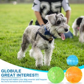 Lunaanda 4 Pack Squeaky Dogs Toy Balls,Fetch Spike Ball,Interactive Dog Ball,BPA Free,Bouncing Ball Toy,Balls Toys For Small Dogs,For Pet Small Dogs Puppy,Assorted Colors