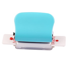 Leepesx KW-trio 6 Locher aus Metall für die Hand, 5 Blatt, 6 mm, für A4 A5 B5, Notizbuch, Tagebuch grün