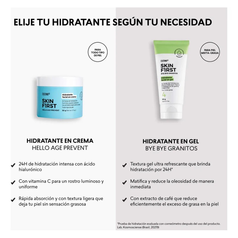 Skin First Crema Facial Hello Age Prevent Vitamina Todo Tipo