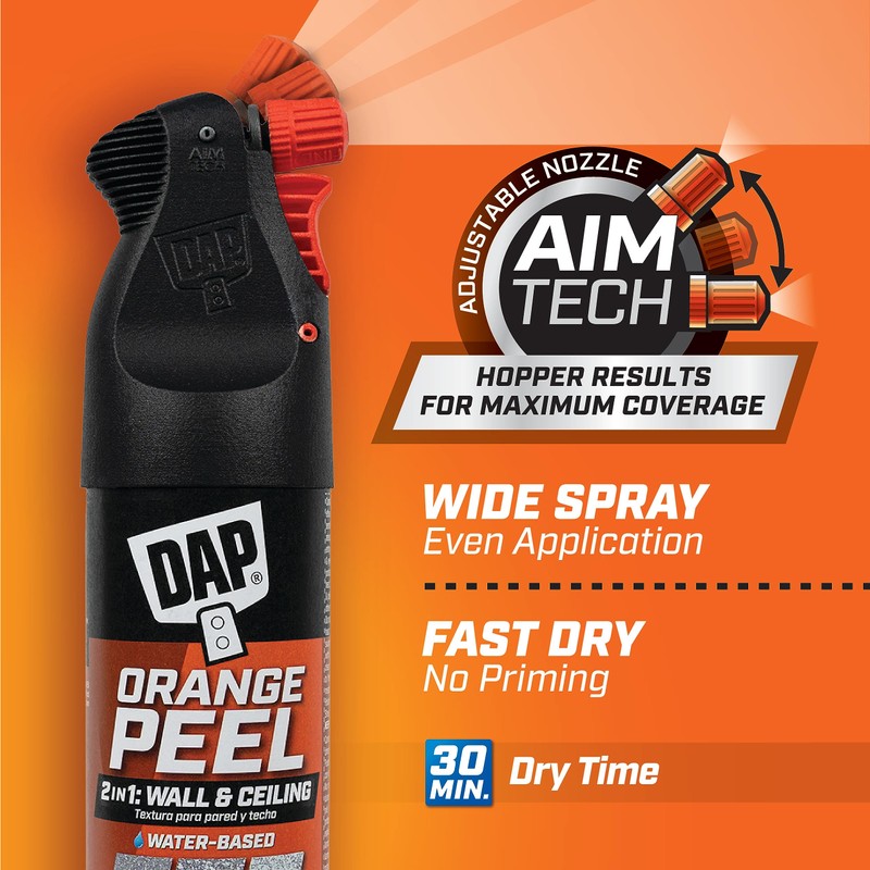 DAP Spray Texture Orange Peel Water Based 2n1 Wall &