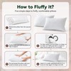 Three Geese White Goose Feather Cotton Pillows Queen Size Set