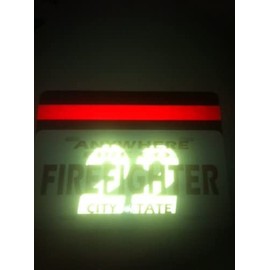 Thin Red Line Reflective License Plate Topper