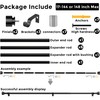 Black Curtain Rod 17 to 144 or 148 inch Max,