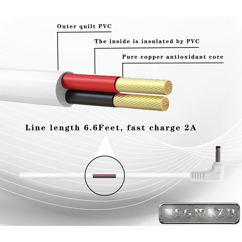 Power Cord Replacement for Levoit Core Mini Air Purifier Charger