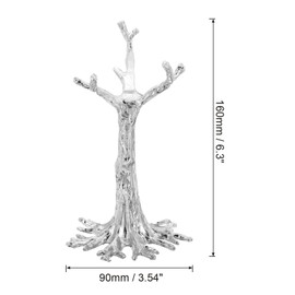 PATIKIL Crystal Ball Stand, Sphere Display Stand Photography Props for 80 to 100mm Crystal Balls Ornament Rack Holder Metal Base Tree Shape, Silver