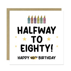 RED OCEAN Funny 40th Birthday Card For Him Her Men Women Mum Dad Auntie Uncle Brother Sister With Envelope Included Joke 40th Birthday Card