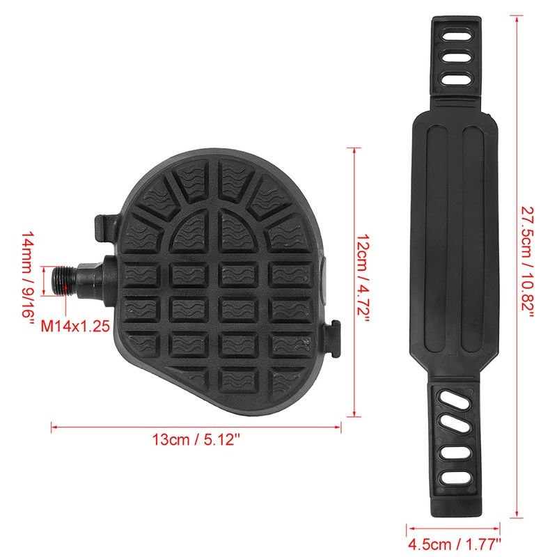 X AUTOHAUX Pair Bike Pedals 9/16'' Spindle Platform Non Slip