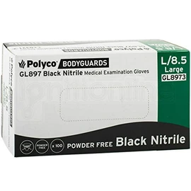 Bodyguard Men's Gl8973 Gloves, Black, L Pack of 100 UK