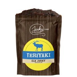 Jerky.com Exotic Teriyaki Elk Jerky - Wild Game Meat Snacks, Exotic Snacks, High-Protein, All-Natural, No Added Preservatives - Healthy Snacks for Adults - 1.75 oz. (Pack of 1)