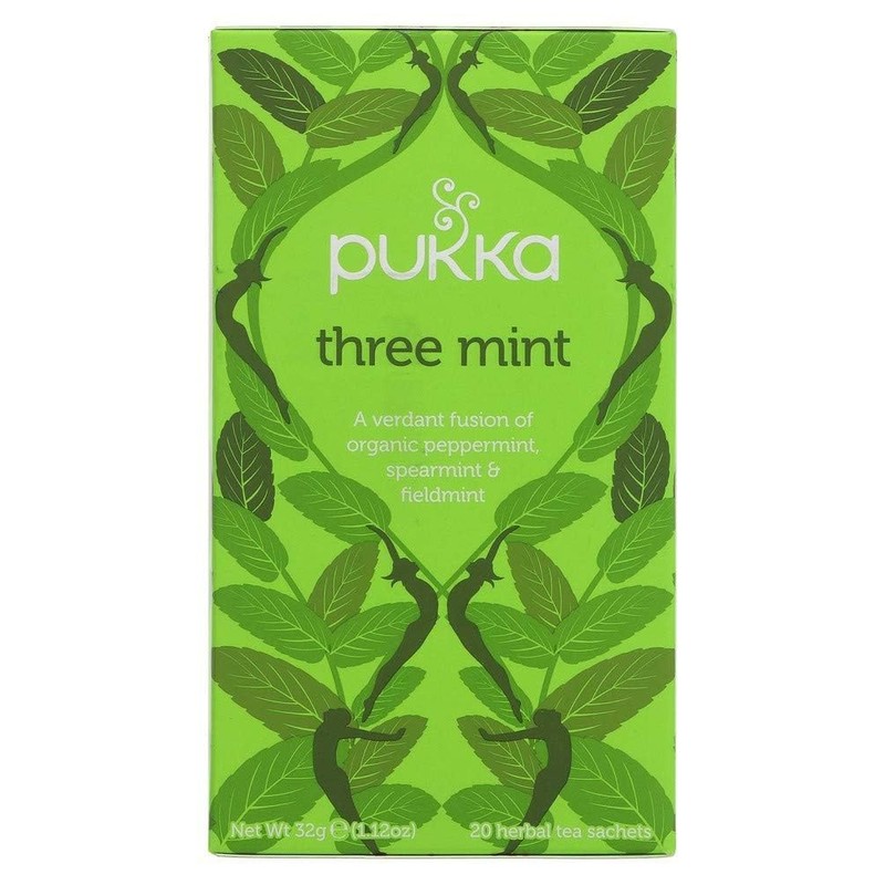Pukka Organic Three Mint 20 Herbal Tea Sachets, 32g