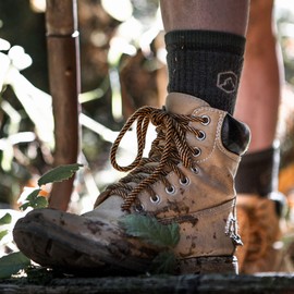 CloudLine Men’s and Women’s Merino Wool Work Boot Socks - Padded, Warm, Anti-Blister, Moisture Wicking, Made in USA - Mushroom, Size X-Large, 1 Pair