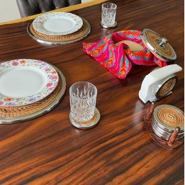 6 Posavasos de Ocoxal, 10 cm dimetro                                                                                                                  