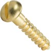 #10 x 1-3/4" Round Head Wood Screws, Solid Brass, Slotted