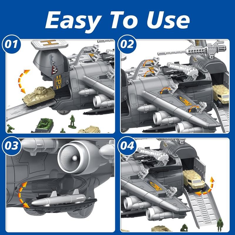 Airplane Toy for Kid - 2-in-1 Airplane Playset for Ages