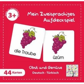 Mein Zweisprachiges Aufdeckspiel, Obst und Gemüse, Türkisch (Kinderspiel)