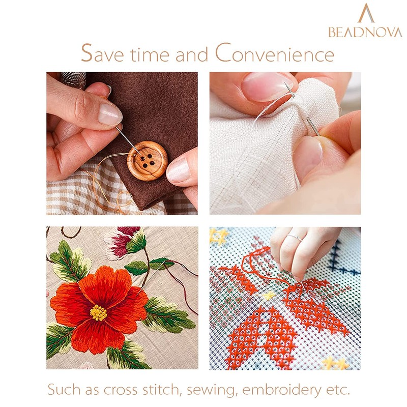 BEADNOVA Needle Threaders 20pcs Plastic Sewing Needle Threader for Sewing