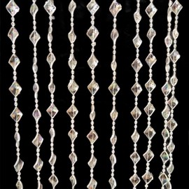 ave split Beaded Curtain Doorways Acrylic Hanging Door Beads String Curtains Tassel Room Divider Screen Decor for Doorway Window Living Room Wedding 050-f-g (Shiny Transparent)