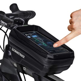FOREVER Bicycle Bag Waterproof - Handlebar Bag with Bike Phone Holder - Bike Phone Holder Waterproof with TPU Sensitive Touchscreen - Bike Frame Bag for Mountain Bikes Road Bike, Ebikes