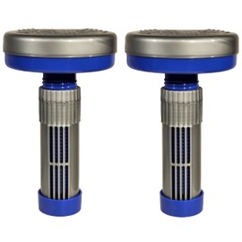 Mini Tab Floater for Hot Tub, Spa, Small Pool – Use up to 1-1/8" inch Bromine/Chlorine Tablets in Floating Chemical Dispenser – Adjustable Between 0 to 13 to Control Tablet errosion (2 Pack)