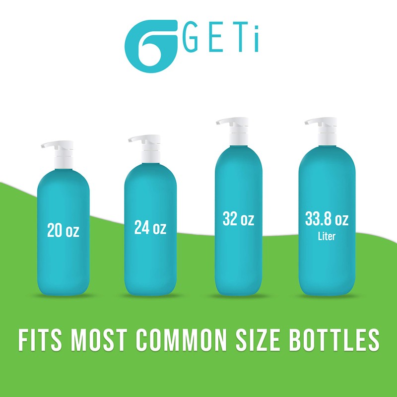 2-Pack Liter 33.8 oz Shampoo Conditioner Pump Dispenser | Fits