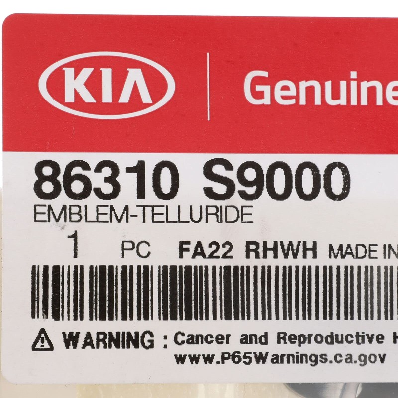 NEW OEM KIA TELLURIDE TAILGATE EMBLEM/NAMEPLATE