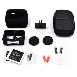 Begguath Sports Camera Accessory Kit for DJI OSMO Action 4, Including Silicone Protector, Hard Shell Travel Storage Carrying Case,Magnetic Adapter,Noise Reduction Sponge and More