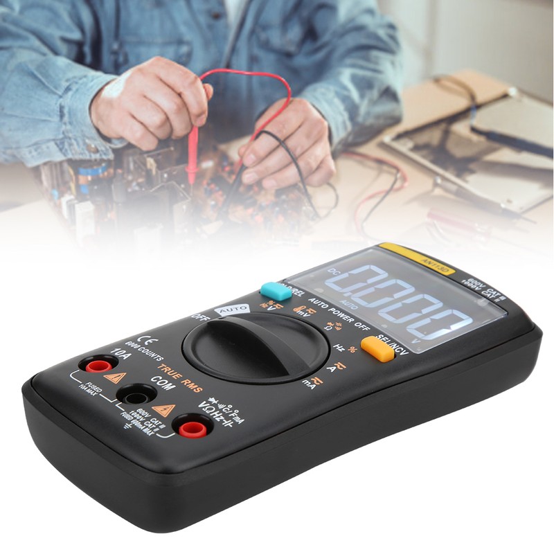 AN113D 6000 Counts Digital Multimeter Transistor Tester Auto Range AC/DC