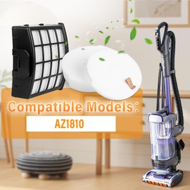 HOUSEMAX AZ1810 Replacement Filters for Shark Stratos Pet Pro Lift-Away Upright Vacuum Cleaner AZ1810, 2 Foam&Felt Filters + 2 Hepa Filter