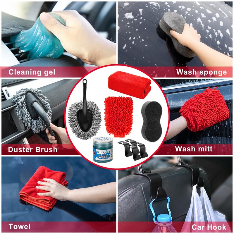 GPUSFAK 40Pcs Car Wash Cleaning Kit with Foam Gun Sprayer