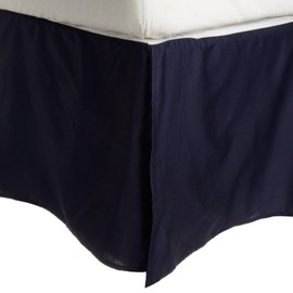 Superior 200-Thread Count Solid Cotton-Blend Bed Skirt, Queen, Royal Blue
