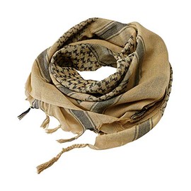 Brandit Shemag Scarf, Khaki+blac, OS