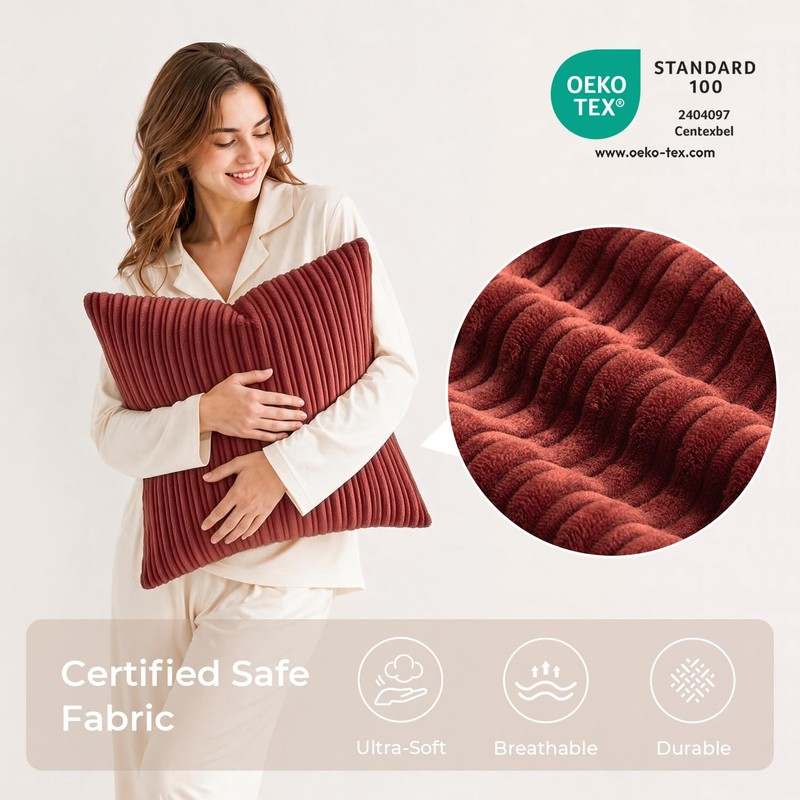 Kevin Textile Corduroy Cushion Covers 45 x 45 cm Set