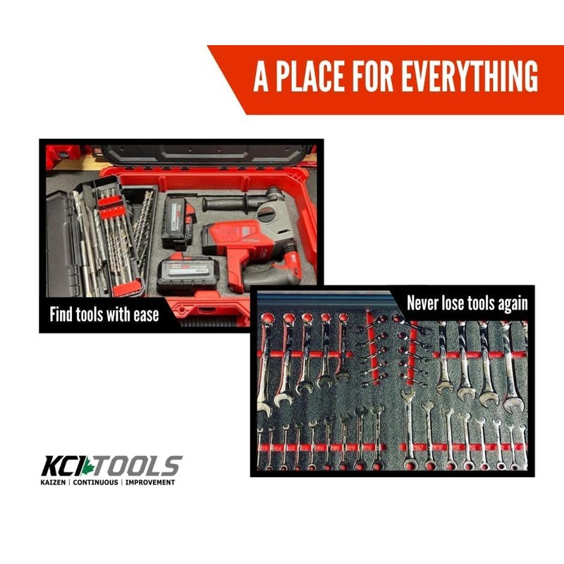 Kaizen Insert Compatible with Milwaukee Packout 48-22-8435 | Foam Inserts