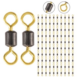 Goture 100 Pcs Barrel Swivels Fishing,Stainless Steel Barrel Swivels for Fishing,Essential Swivels for Barrel Swivels Fishing Saltwater Freshwater Fishing Swivel 209LB