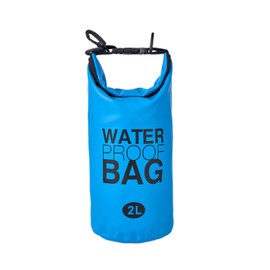 lydnkim Waterproof Dry Bag – PVC Roll-Top Dry Sack (2L–30L) for Kayaking, Boating, Rafting, Camping & Water Sports – Keeps Gear Safe & Dry (Blue, 2L - Single Strap)
