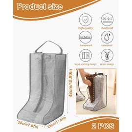 TPZORJX 2pcs Stiefel Aufbewahrungstasche - Tragbare Stiefeltasche mit Griff Staubdicht und Wasserdicht Stiefel Garage Reise-Schuhtasche Shoes Bag für Zuhause, Reisen