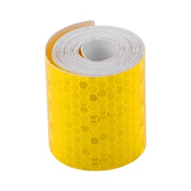HEROFFIX 1 Pcs Safety Warning Reflective Tape Increased Visibility Reflective Strips 9.84ft X1.97" Yellow PVC