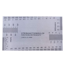 1 Piece String Action Ruler Gauge Tool Measuring Kit String Action Gauge Ruler Guitar Action Measuring Tool for Acoustic Guitar and Electric Bass, Silver
