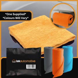 Tek Automotive Microfibre Cloth Roll 50 Pack 30x30cm Tear Off Microfiber Cleaning Cloths for Car Home Kitchen & Glass, Lint Free Cloth Super Absorbent Reusable Microfibre for All Purpose Cleaning