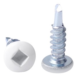 RV Screws White Pan Head Screw 8 X 5/8" Square Drive Self Tap Drilling Screws | Quad Drive Self Tapping Drill Screws RV Interior and Exterior Screws (250 Pack)