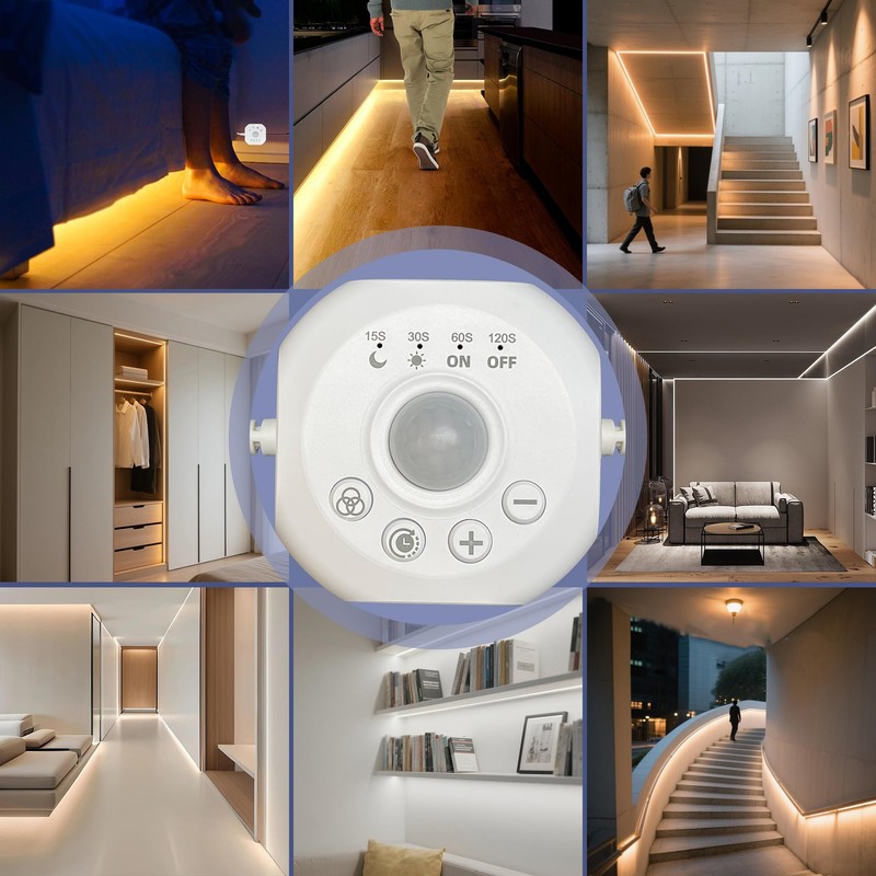 Clearhill 5V Motion Sensor Dimmer 320LED Strip Lights,Day or Night