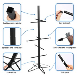 Hockey Gear Drying Rack Metal Sports Gear Storage Drying Rack, Hockey Sports Gear Storage Dry Rack for Adult and Child Hockey Equipment Rack-4 Additional Hanging Clips