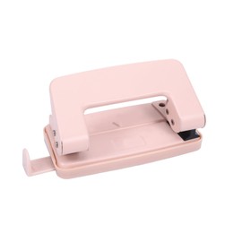 2 Hole Paper Punch,Metal Two-Hole Punch,2 Holes Puncher for File Folder,Adjustable Manual Paper Puncher Office Punchers for A4/A5/B5 Looseleaf Book and Home Supplies(Pink)